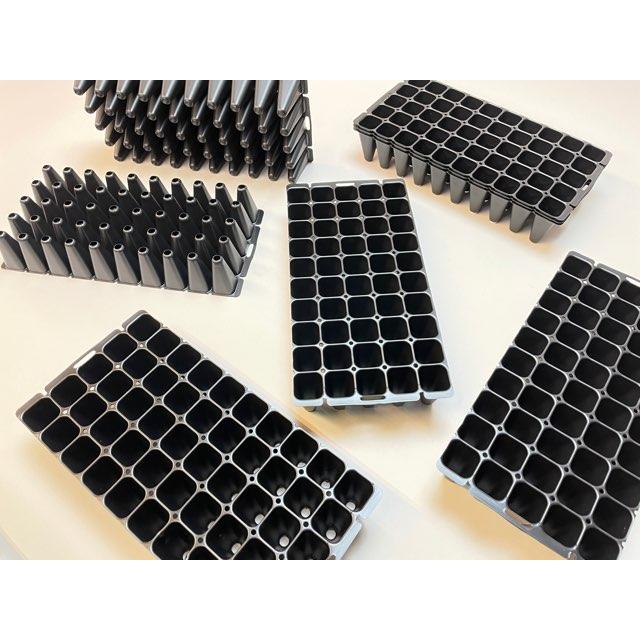 育苗ミニポット:カットセルトレイ-10×5=50穴[植穴:小2.3cm四角]工場