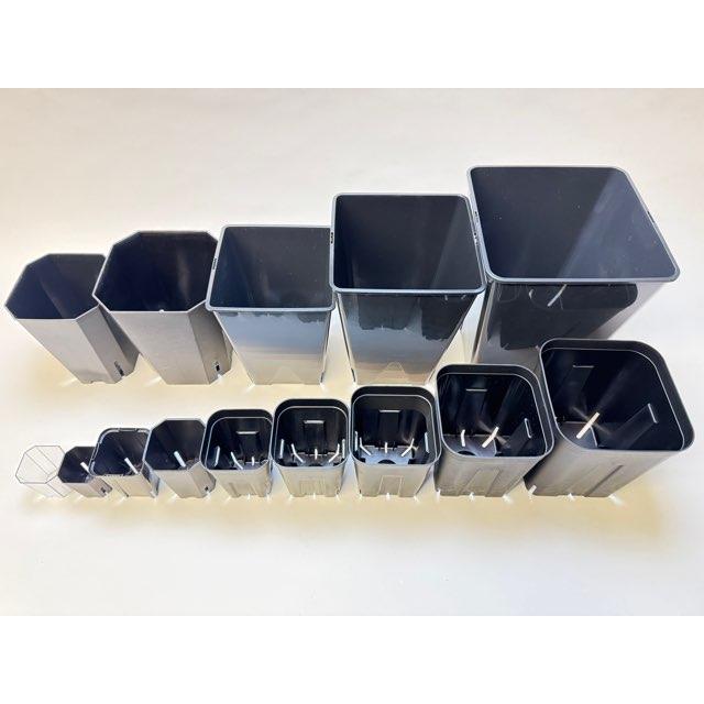 スリット深鉢210L型-四角☆(8号ロング相当：対角線換算)：カネヤ