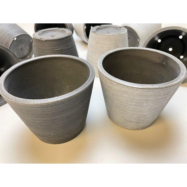 ③【処分価格】新品　鉢40×40×60cm灰色 皿付鉢 ロトンド グレー | 鉢・プランター・花台・温室 通販