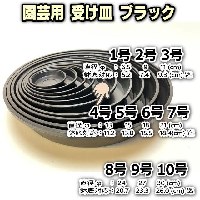受皿-4号黒[ブラック](φ約13cm×高さ2.3cm)鉢皿※鉢底直径φ11.2cm迄の鉢