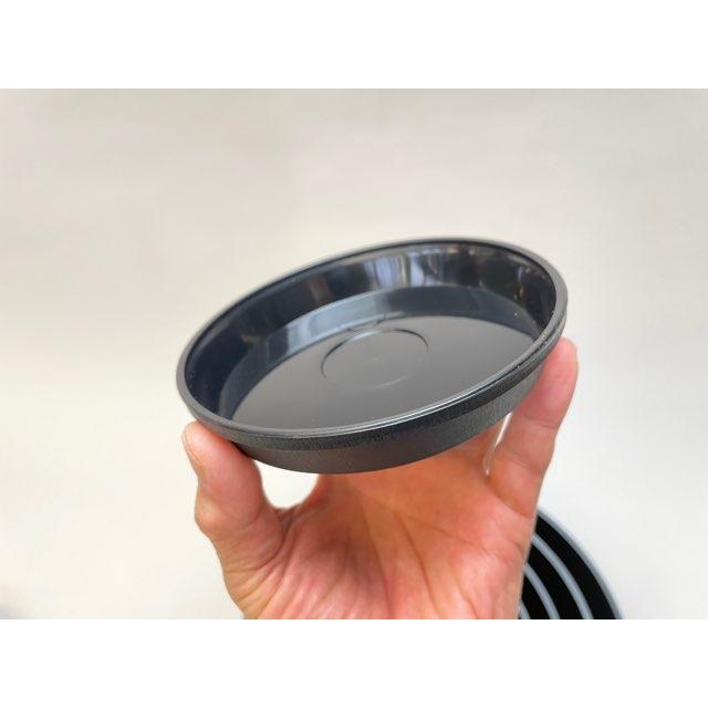 受皿-4号黒[ブラック](φ約13cm×高さ2.3cm)鉢皿※鉢底直径φ11.2cm迄の鉢