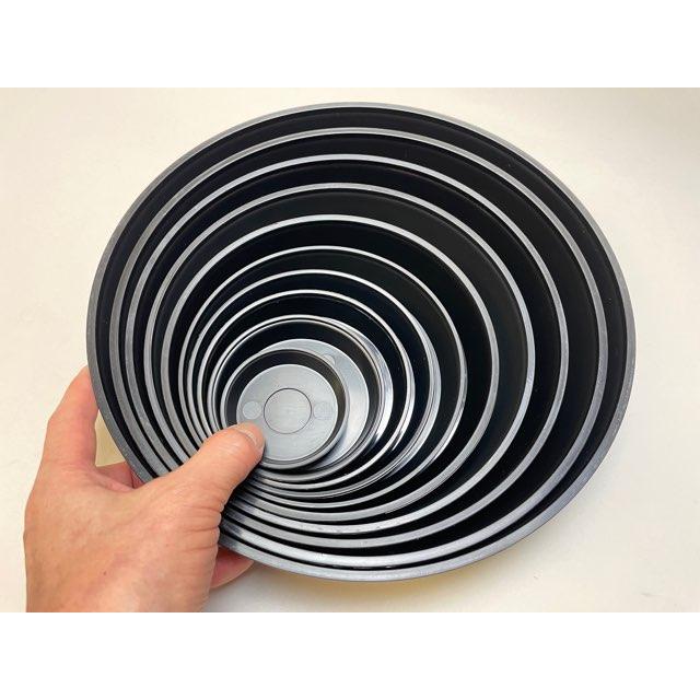 受皿-4号黒[ブラック](φ約13cm×高さ2.3cm)鉢皿※鉢底直径φ11.2cm迄の鉢