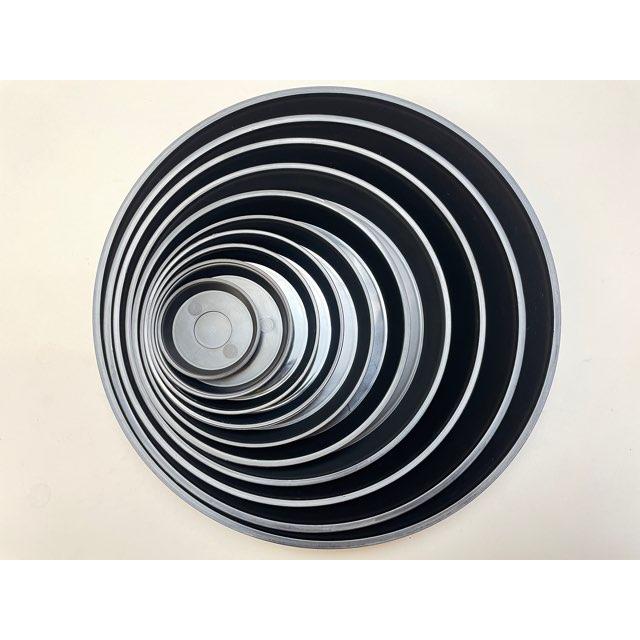 受皿-5号黒[ブラック](φ約15cm×高さ2.4cm)鉢皿※鉢底直径φ13.0cm