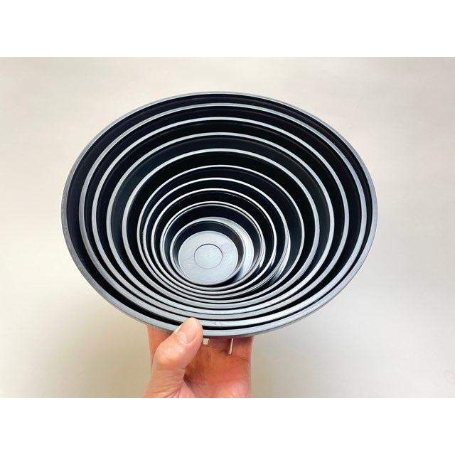 受皿-6号黒[ブラック](φ約18cm×高さ2.9cm)鉢皿※鉢底直径φ15.5cm迄の鉢