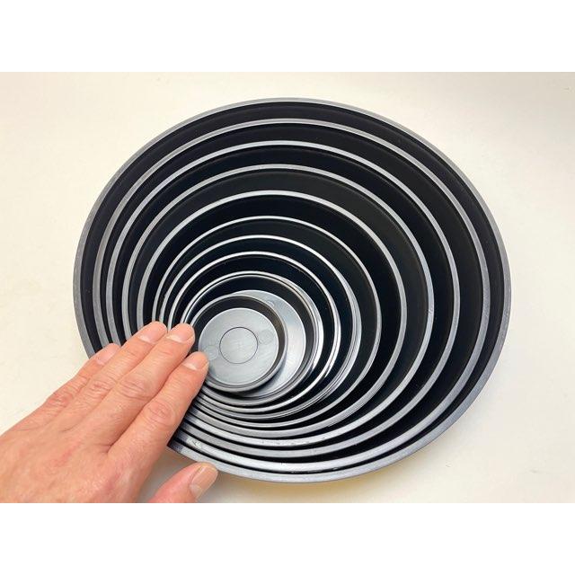 受皿-7号黒[ブラック](φ約21cm×高さ3.1cm)鉢皿※鉢底直径φ18.4cm