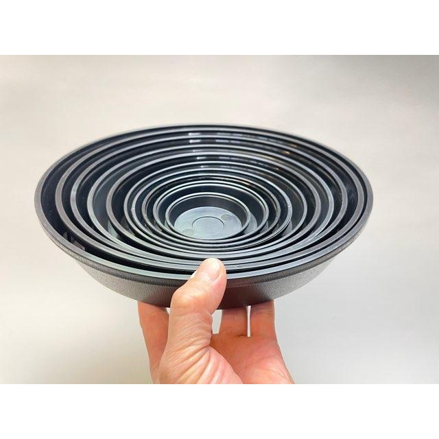 受皿-9号黒[ブラック](φ約27cm×高さ4.5cm)鉢皿※鉢底直径φ23.3cm迄の鉢