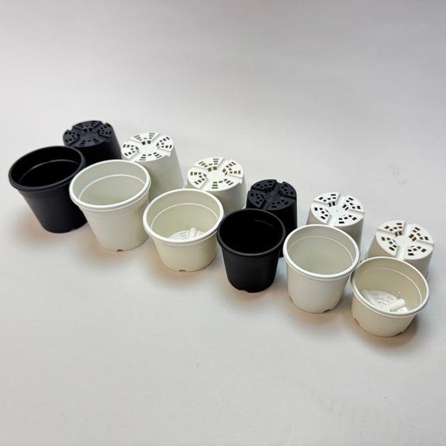 生産者仕様[カントー]浅＊プラ鉢A-25S-(2号浅鉢相当：浅型)-白[w