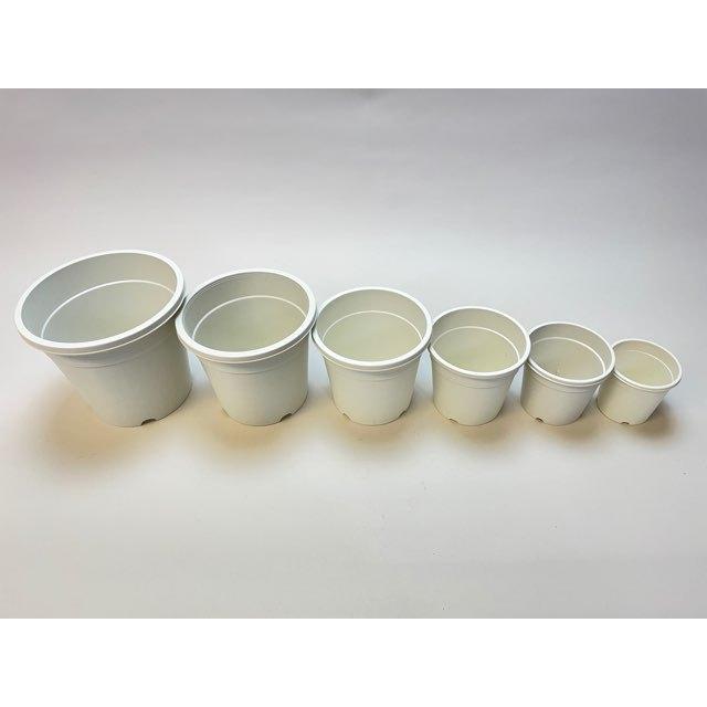 生産者仕様[カントー]プラ鉢A-50-白※黒インク状の付着が有ったりします