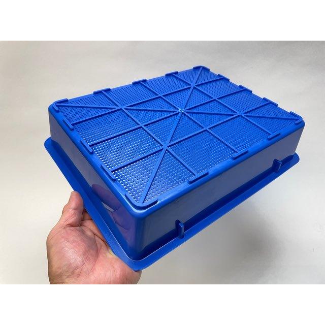 園芸用コンテナ-ブルー※ハーフサイズ3.5L容量[空トレイ1枚売