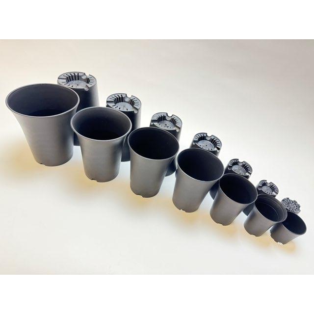 スマートハイスタイル2号【ミニ：φ6.5cm】プラ鉢-黒※ミニラン鉢より