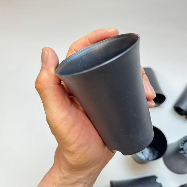 スマートハイスタイル2.5号【小：φ7.5cm】プラ鉢-黒※ミニラン鉢より