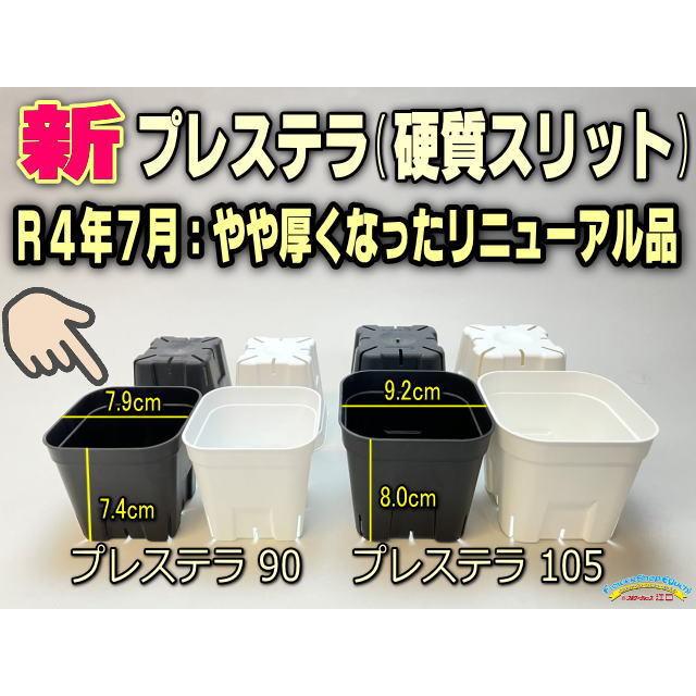 新)プレステラ 90-標準鉢(硬質スリットポット3号)-黒[四角
