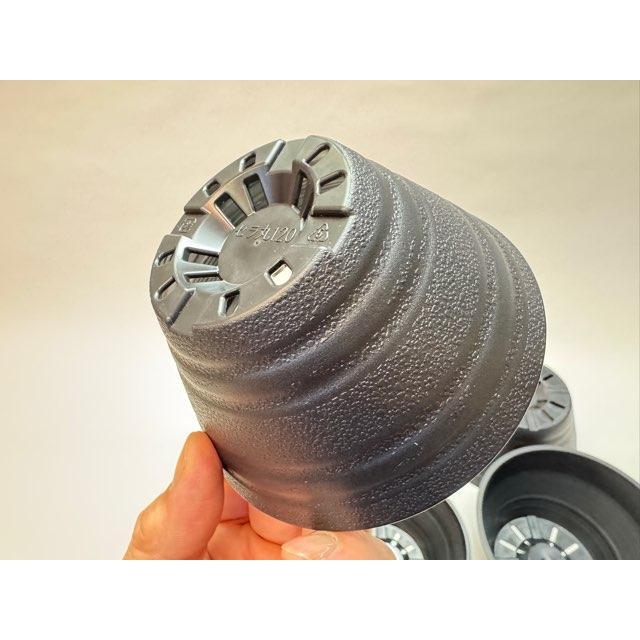 セラアート平鉢(丸鉢)-12号-黒(陶器風プラ鉢)(直径φ約12cmで一般的な4