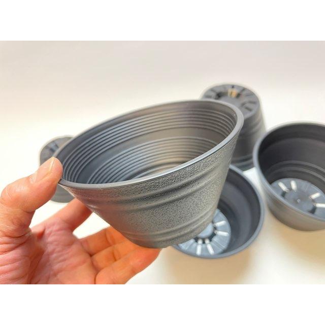 セラアート平鉢(丸鉢)-15号-黒(陶器風プラ鉢)(直径φ約15cm一般的 セラアート平鉢(丸鉢)-15号-黒(陶器風プラ鉢)(直径φ約15cm一般的