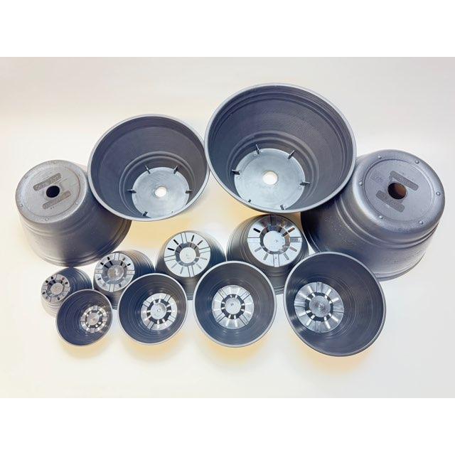 セラアート平鉢(丸鉢)-18号-黒(陶器風プラ鉢)(直径φ約18cm一般的 セラアート平鉢(丸鉢)-18号-黒(陶器風プラ鉢)(直径φ約18cm一般的