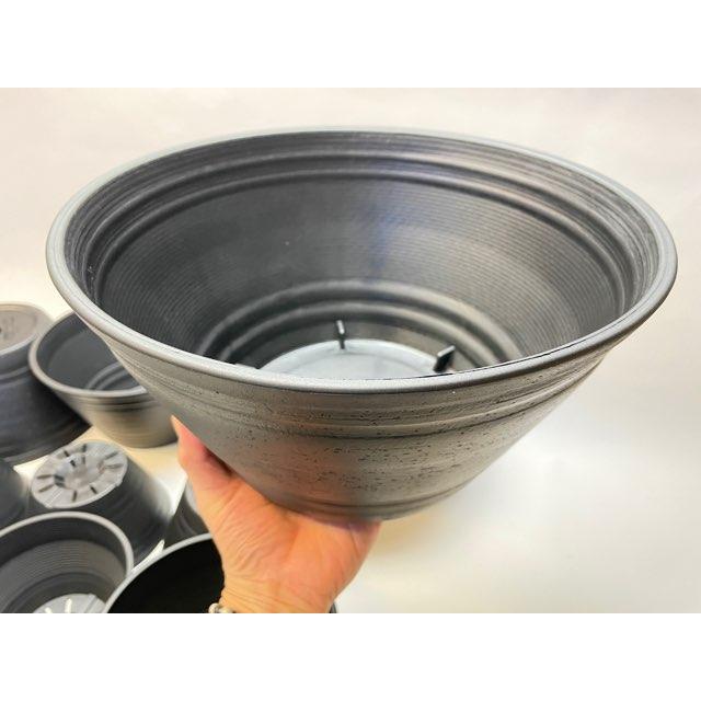 セラアート平鉢(丸鉢)-33号-黒(陶器風プラ鉢)(直径φ約33cmで一般 セラアート平鉢(丸鉢)-33号-黒(陶器風プラ鉢)(直径φ約33cmで一般