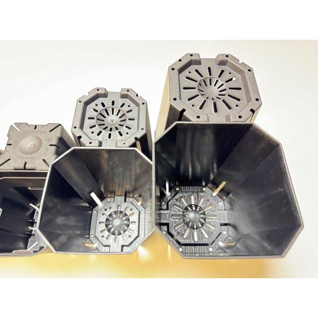 スリット深鉢135型四角-黒(4.5号鉢ロング相当)ラージサイズ※プレステラ