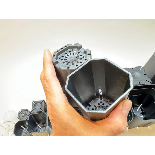 スリット深鉢80型四角-黒(2.6号鉢ロング相当)スモールサイズ スリット深鉢80型四角-黒(2.6号鉢ロング相当)スモールサイズ