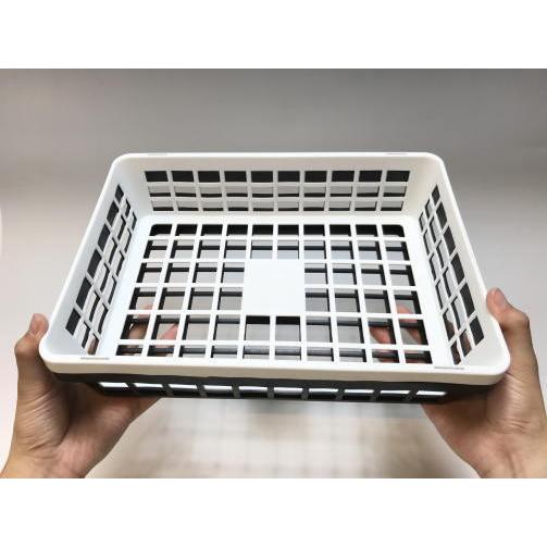 生産者仕様の園芸トレイ：白 (ハーフ)＋陶器風プラ鉢セラアート長鉢