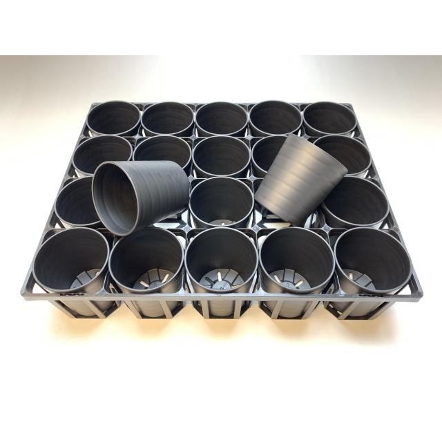 7.5cmポットや2号鉢用四角型枠トレイ：ハーフ標準型[H6.4cm]20鉢用＋