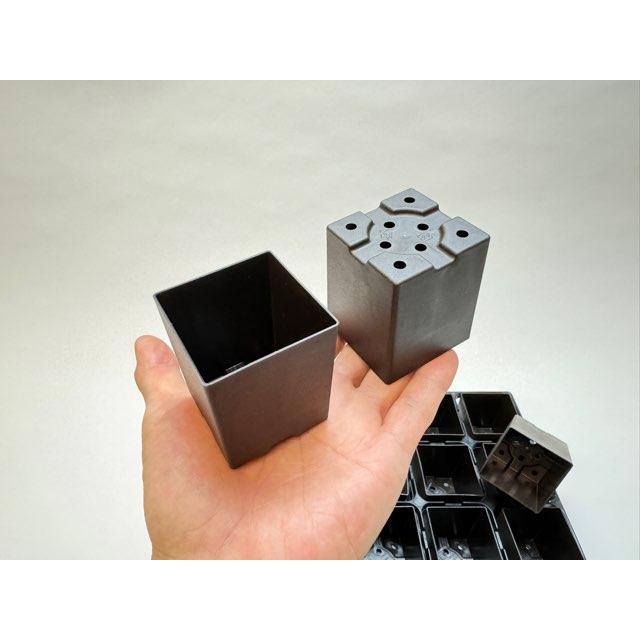 7.5cmポットや2号鉢用四角型枠トレイ：ハーフ浅型[H5.5cm]-20鉢