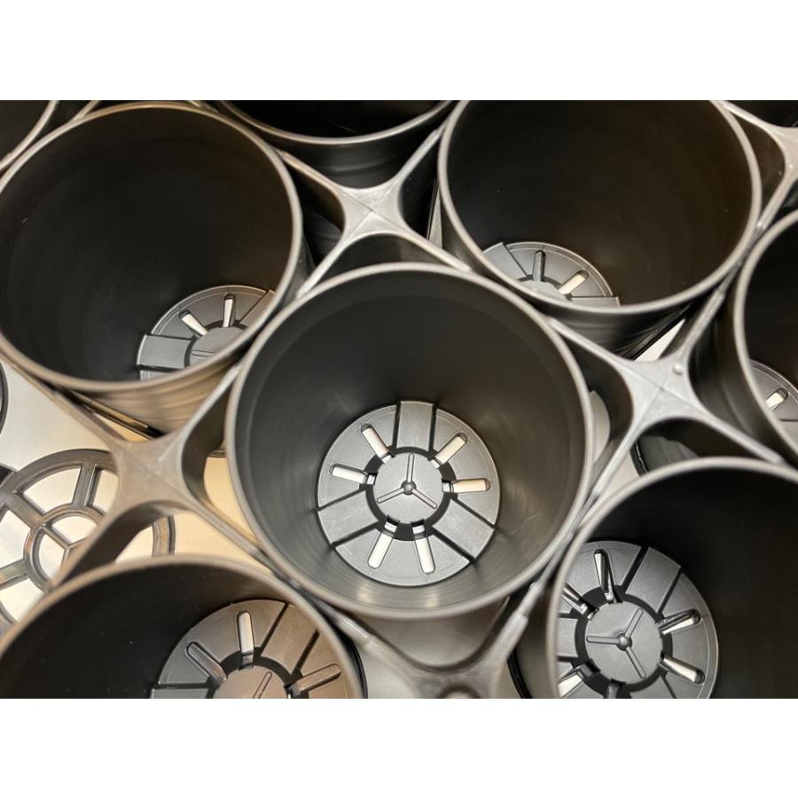 7.5cmポットや2号鉢用四角型枠トレイ(大)-40鉢用＋陶器風プラ鉢