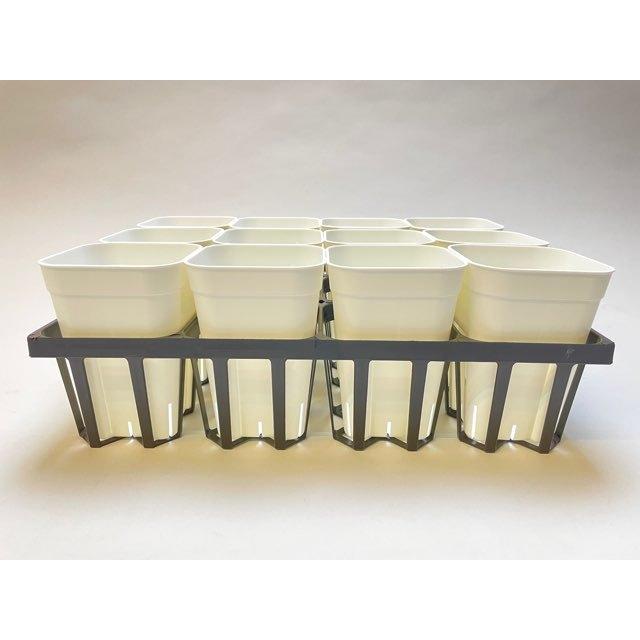 プレステラ90対応：四角型枠黒トレイハーフ＋プレステラ深鉢 90-白