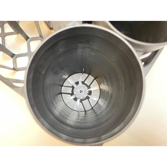 プレステラ90対応：四角型枠黒トレイハーフ＋陶器風プラ鉢セラアート長