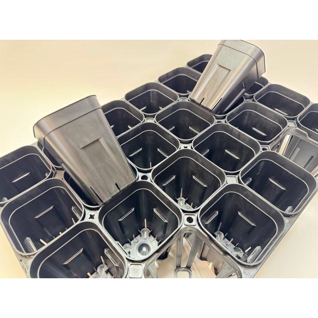プレステラ90専用ステンレスカバー プレステラ深鉢専用☆-90対応四角枠トレイ：24鉢用(黒)＋プレステラ深