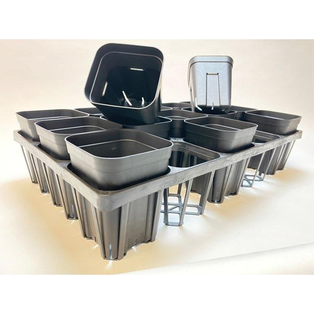 プレステラ深鉢-120対応四角枠トレイ＋プレステラ120-黒(トレイ1枚＋15