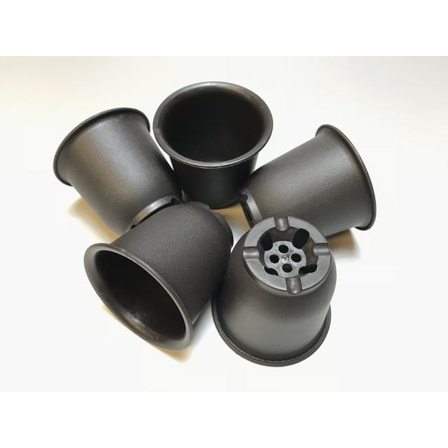厚手のプラ鉢-ふっくら2号ミニ【黒こげ茶】[2GB] : フラワーショップ