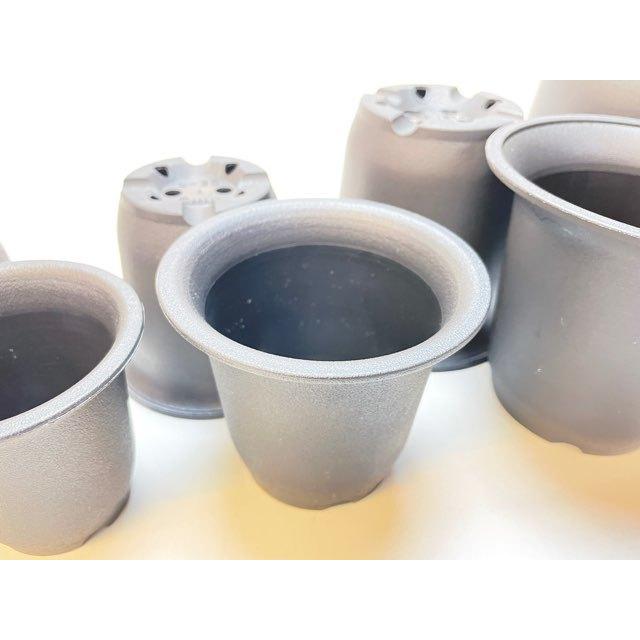厚手のプラ鉢-ふっくら3号-黒＊U-30(QBRAND)＠多肉植物・塊根植物