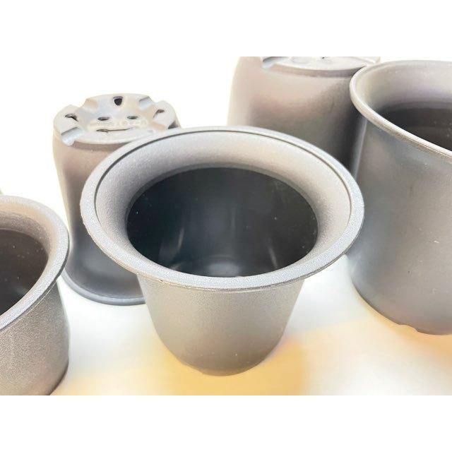 厚手のプラ鉢-ふっくら4号-黒＊U-40(QBRAND)＠多肉植物・塊根植物