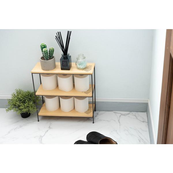 オープンラック 3段 高さ40 ミニラック おしゃれ シェルフ 天然木 飾り棚 AKB-403 BR/IV オープンラック AKB-403BR |  | 05