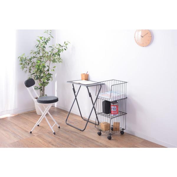 マルチワゴン ラック スタッキング キャスター付き 収納 ワゴン 3段タイプ 三段 スチール 店舗 AKB-438 BK |  | 08