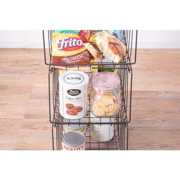 マルチワゴン ラック スタッキング キャスター付き 4D 収納 ワゴン 4段タイプ スチール アメリカンヴィンテージ AKB-439 BK |  | 08