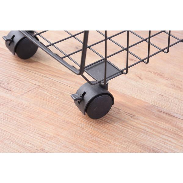 マルチワゴン ラック スタッキング キャスター付き 4D 収納 ワゴン 4段タイプ スチール アメリカンヴィンテージ AKB-439 BK |  | 09