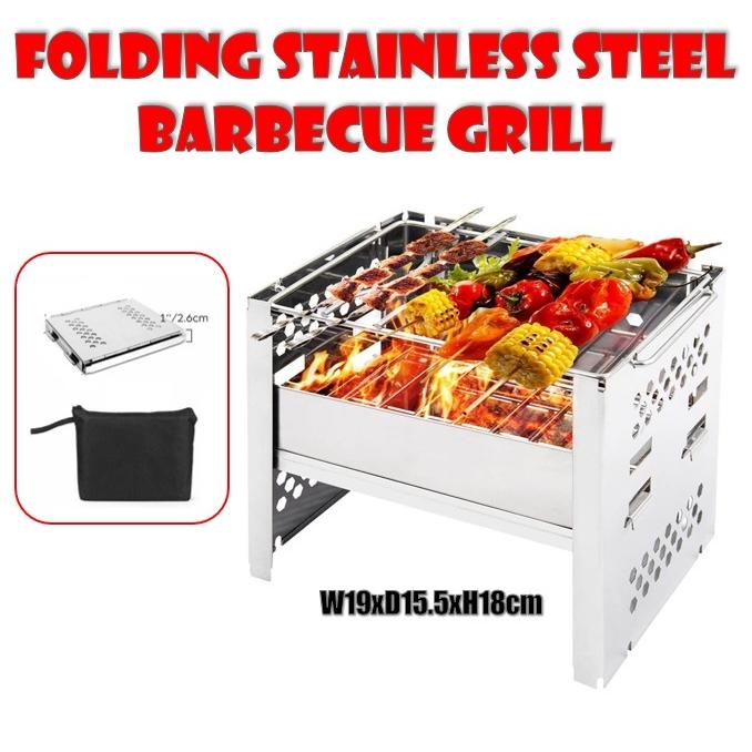 折りたたみ式バーベキューストーブ 防風薪 グリル ウィンドデフレクター付 BBQ-B6 | 