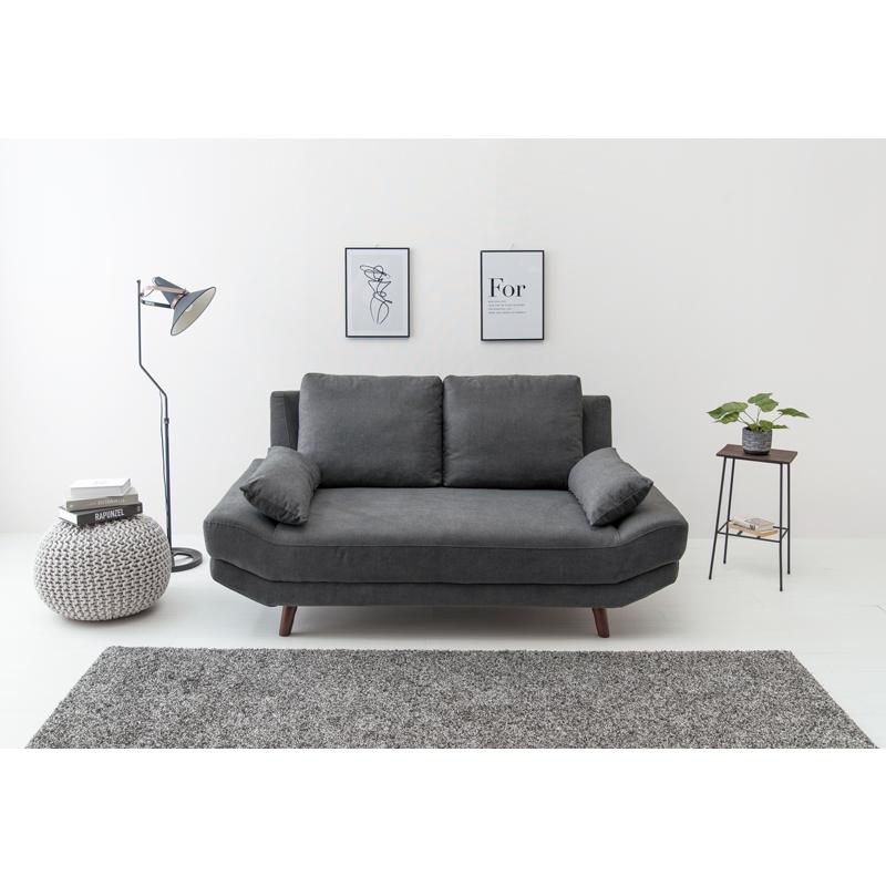 ソファー 2人掛け おしゃれ ソファ ローソファー 北欧 背もたれ ごろ寝ソファー 脚付き 開梱設置付き ブライト2P-DGY |  | 04