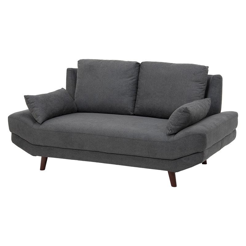 ソファー 2人掛け おしゃれ ソファ ローソファー 北欧 背もたれ ごろ寝ソファー 脚付き 開梱設置付き ブライト2P-DGY |  | 07