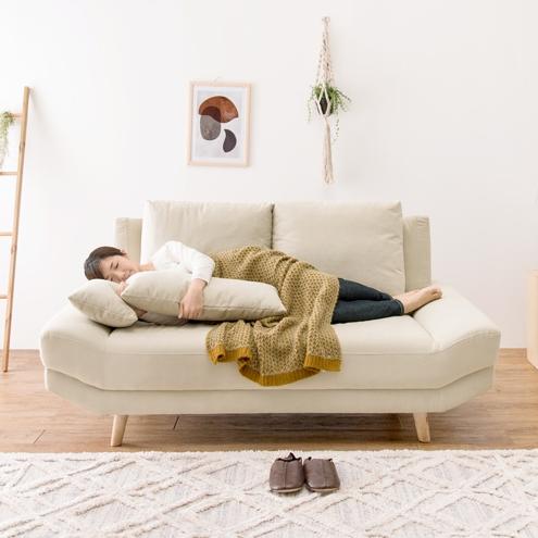 ソファー 2人掛け おしゃれ ソファ ローソファー 北欧 背もたれ ごろ寝ソファー 脚付き 開梱設置付き ブライト2P-IV | 