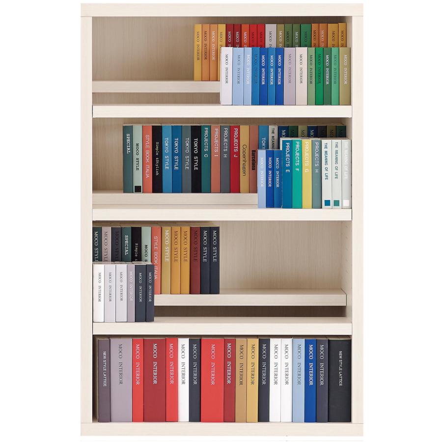 コミックシェルフ フナモコ ハイタイプ 幅75 高さ114 奥行30  前後分割棚板 大容量 本棚 書棚 オープンラック スリム 完成品 CBS-76L | 