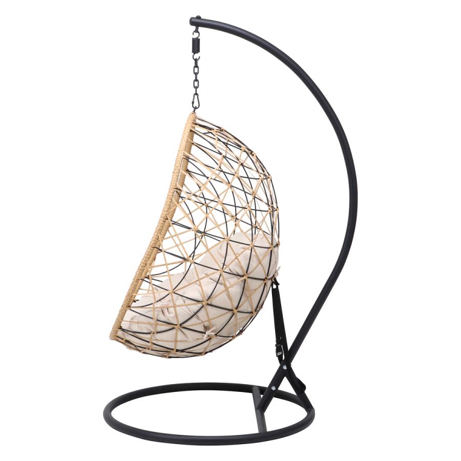 ハンギングチェア たまご型 1人掛け 吊り下げ 自立式 クッション付 JYF-17212NA |  | 05