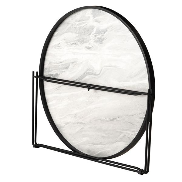 ラウンドトレーテーブル L センターテーブル 大理石調 トレー サイドテーブル ナイトテーブル 折りたたみ CIR-502ST |  | 02