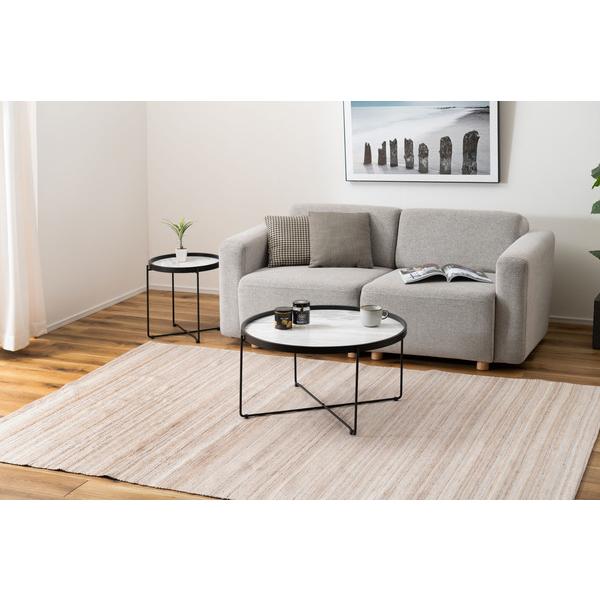 ラウンドトレーテーブル L センターテーブル 大理石調 トレー サイドテーブル ナイトテーブル 折りたたみ CIR-502ST |  | 08