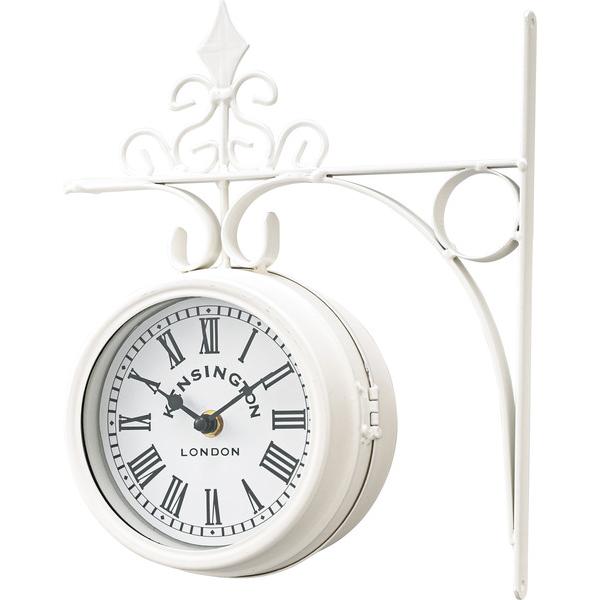 ウォールクロック 両面 壁掛け時計 かわいい アンティーク 掛け時計 クラシック 時計 クロック インテリアクロック CLK-101WH |  | 01