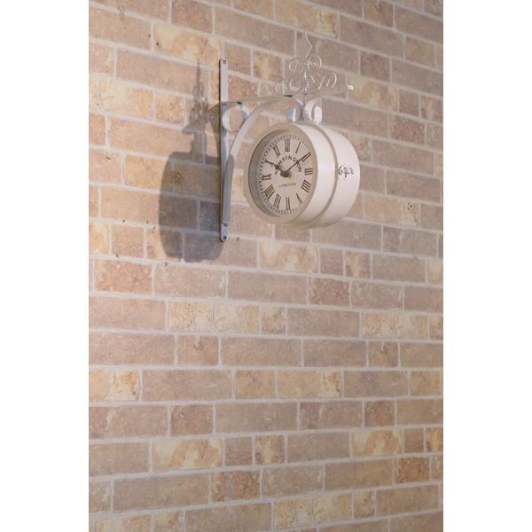 ウォールクロック 両面 壁掛け時計 かわいい アンティーク 掛け時計 クラシック 時計 クロック インテリアクロック CLK-101WH |  | 04