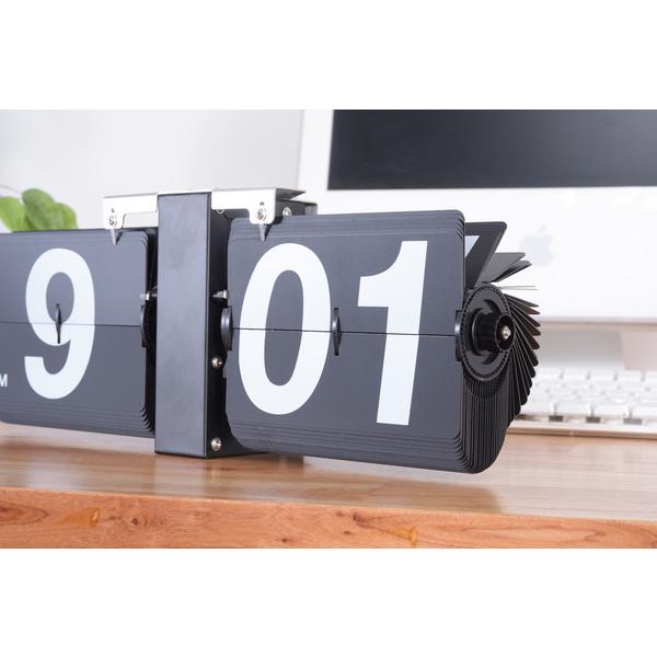 パタパタ時計 置時計 置き時計 おしゃれ アナログ スタイリッシュ 時計 モノトーン シンプル CLK-118BK |  | 08