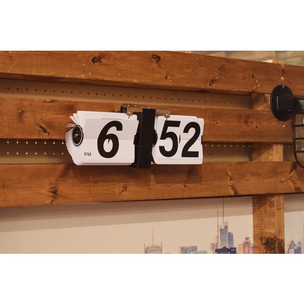 パタパタ時計 置時計 置き時計 おしゃれ アナログ スタイリッシュ 時計 モノトーン シンプル CLK-118WH |  | 05