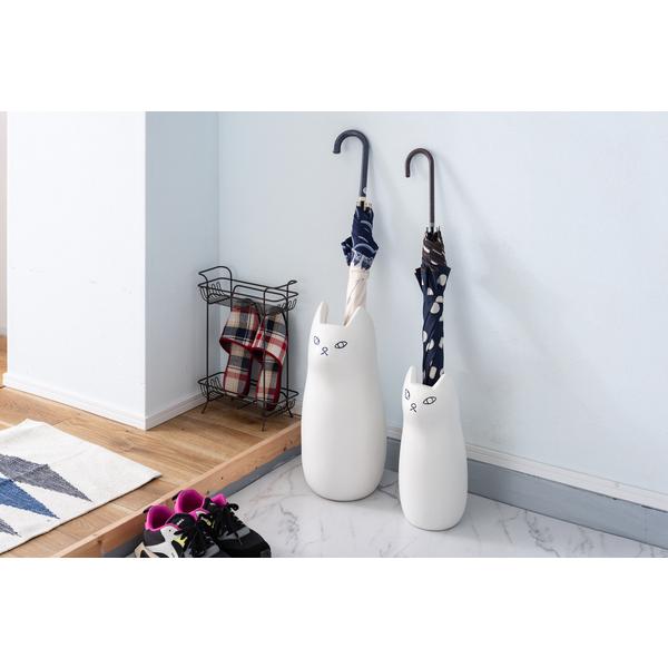 傘立て おしゃれ 陶器 スリム 屋外 北欧 コンパクト 白 シンプル 猫 ねこ 動物 玄関 省スペース アンブレラスタンド CLY-13WH |  | 20